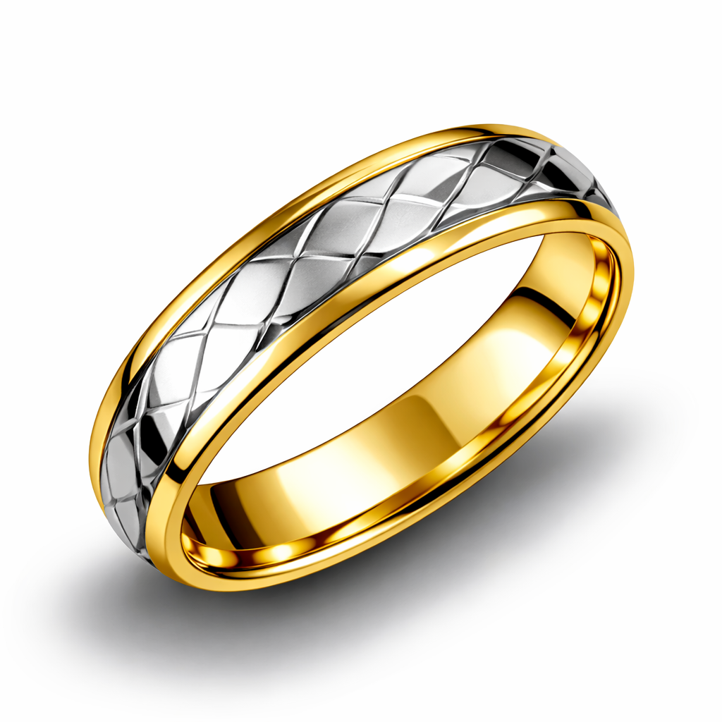 Anillo alianza Bicolor Oro 18K