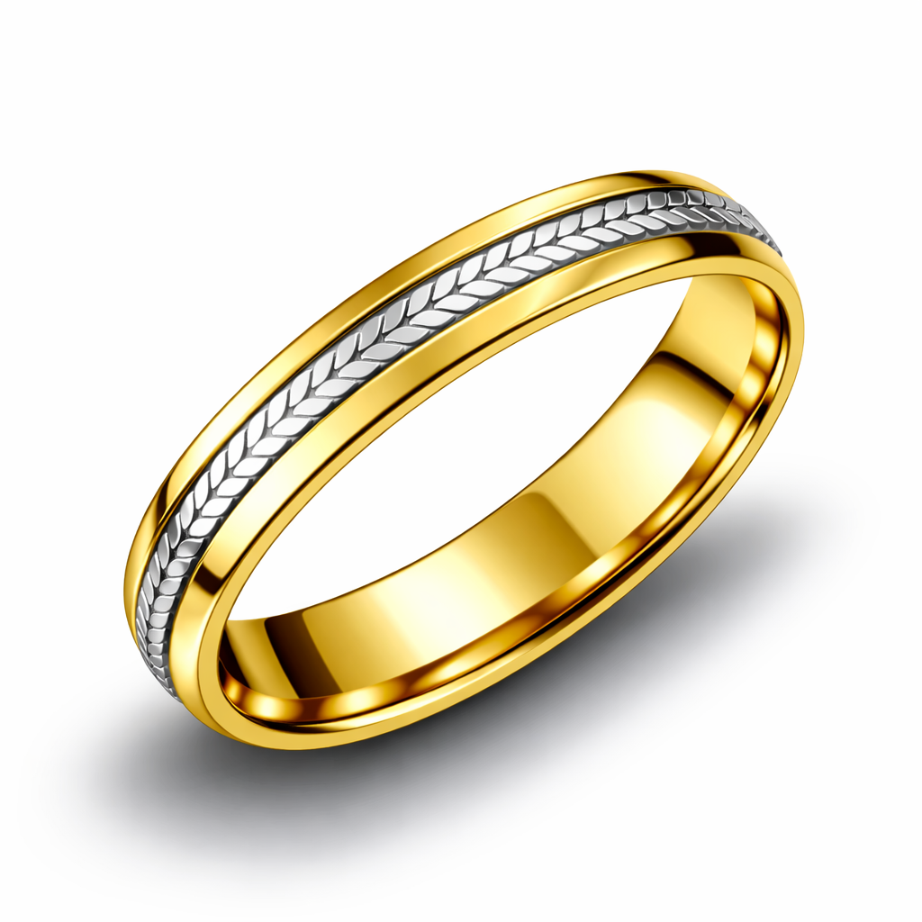 Anillo Alianza Oro 18K Bicolor
