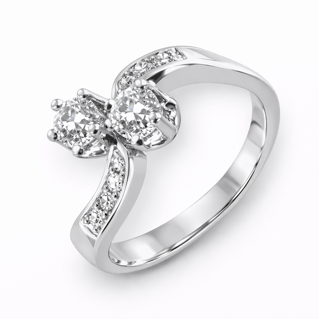 Anillo de Compromiso Oro Blanco 18K