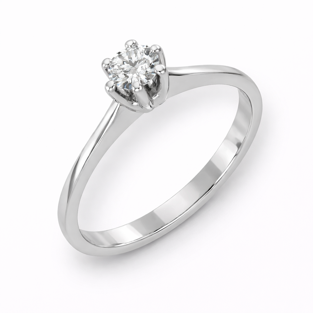 Anillo de Compromiso en Oro Blanco 18K