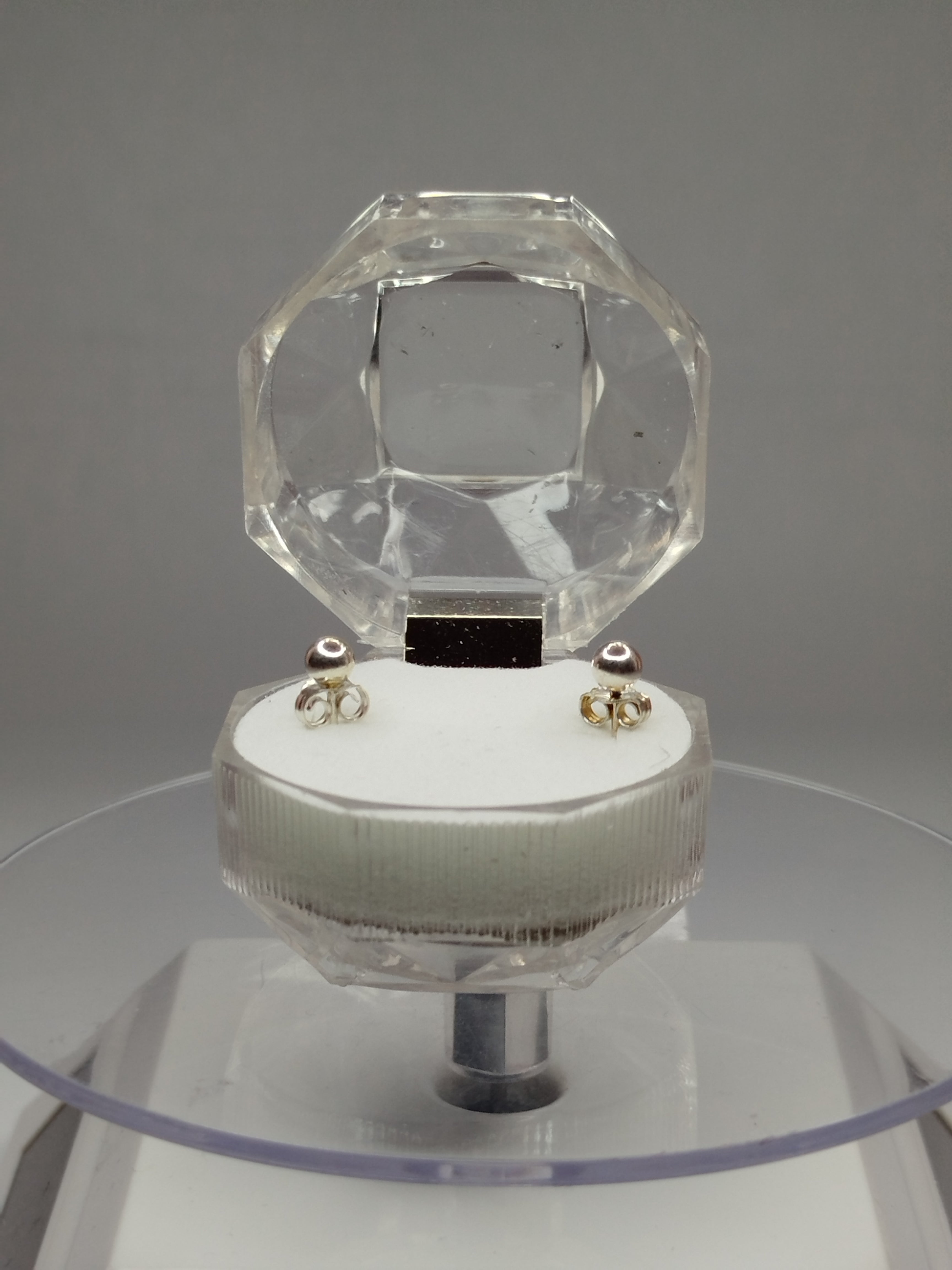 Aros bolitas de plata 950 hombre