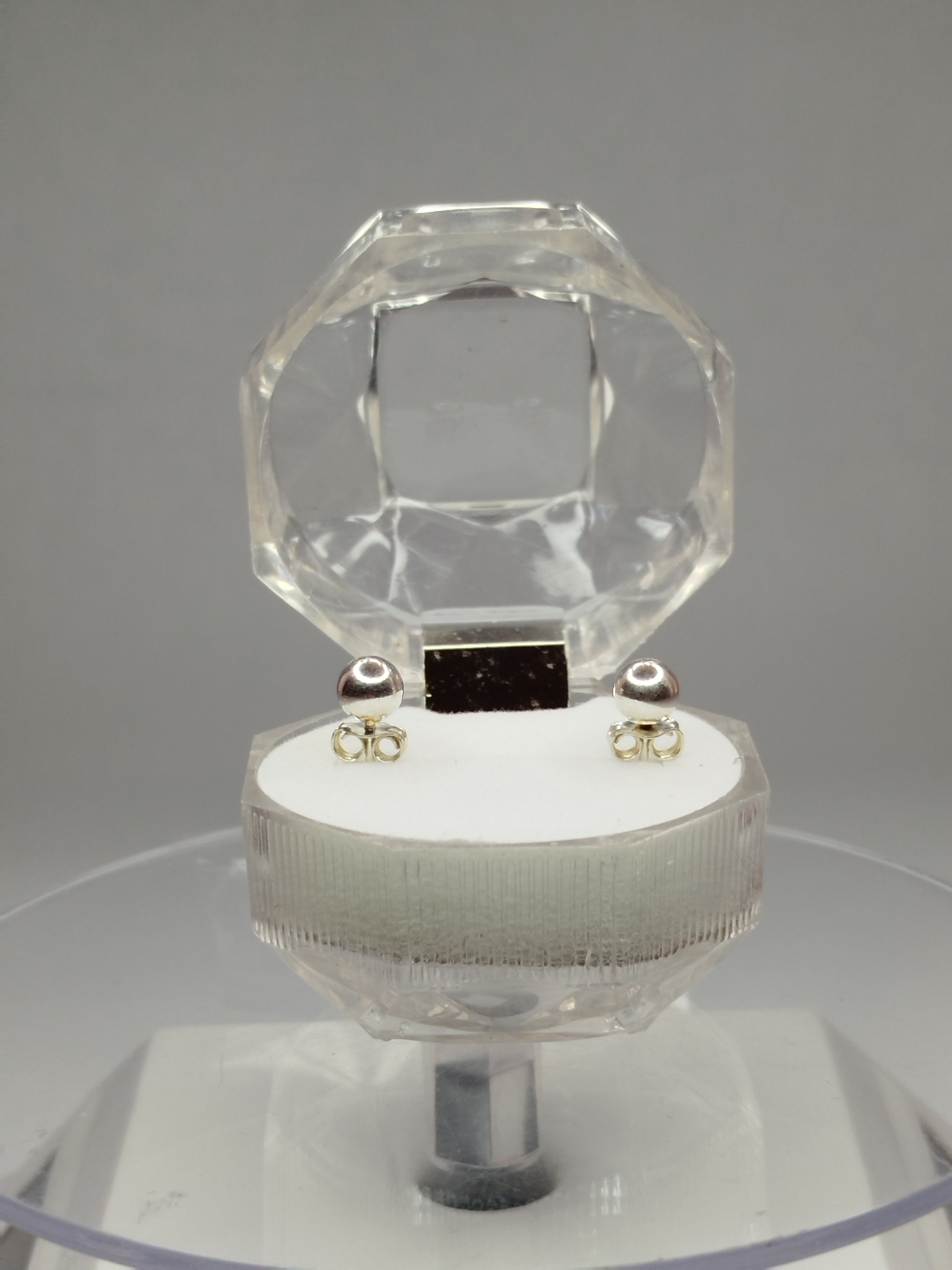Aros bolitas de plata 950 hombre