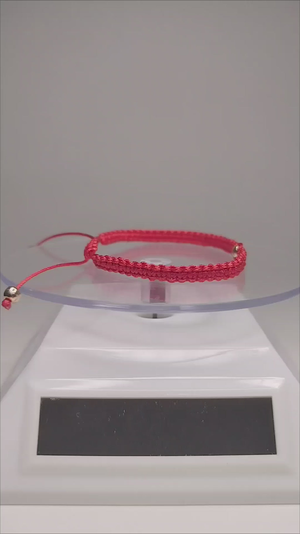 Pulsera hilo rojo oro 18k 3 bolitas mujer ajustable protección