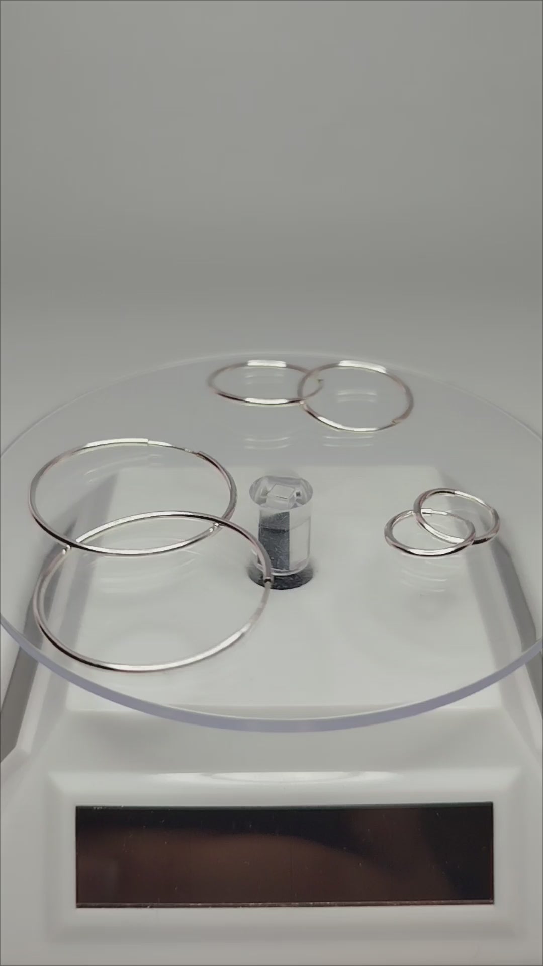 Aros tubos de plata 925 mujer