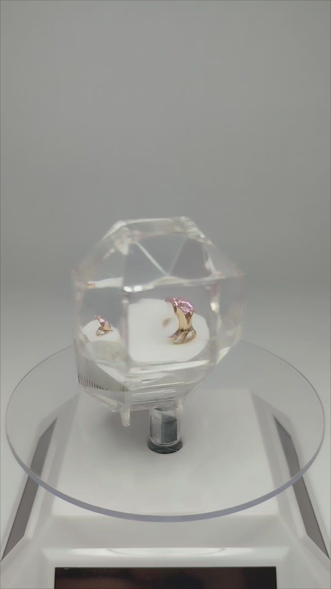 Aros de oro 14k con piedra morganita mujer