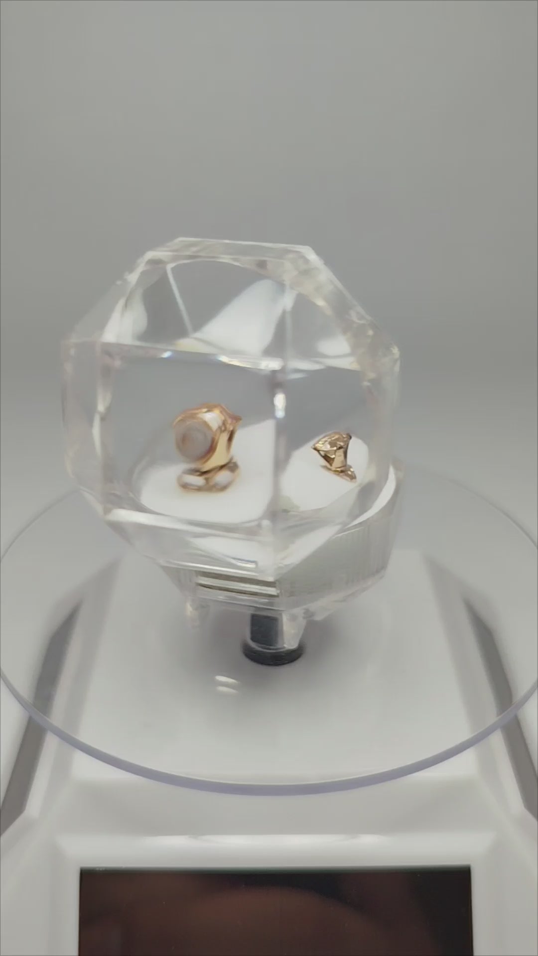 Aros de oro 14k con piedra ambar hombre
