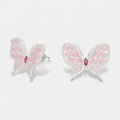 Aro mariposa plata 925 circones baguette multicolor
