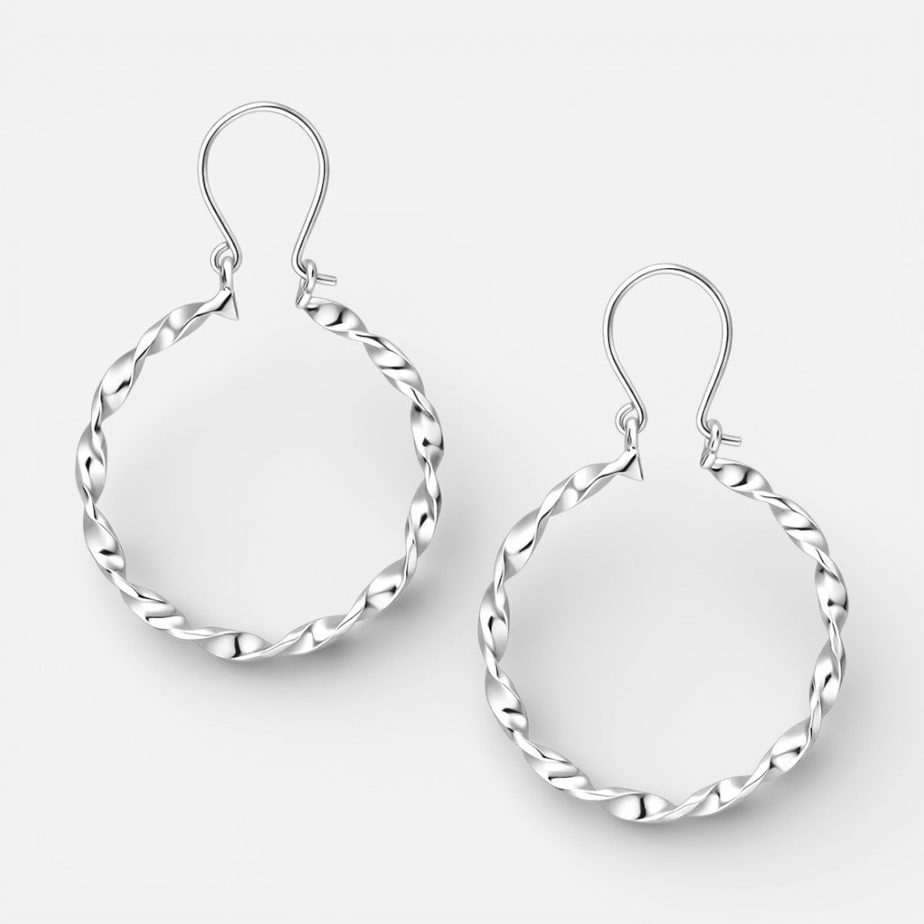 Argolla Lisa Entorchada plata 925 30 mm