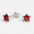 Aros plata 925 piedra granete 6mm