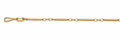 Collar Oro 18K Tubo Cuadrado