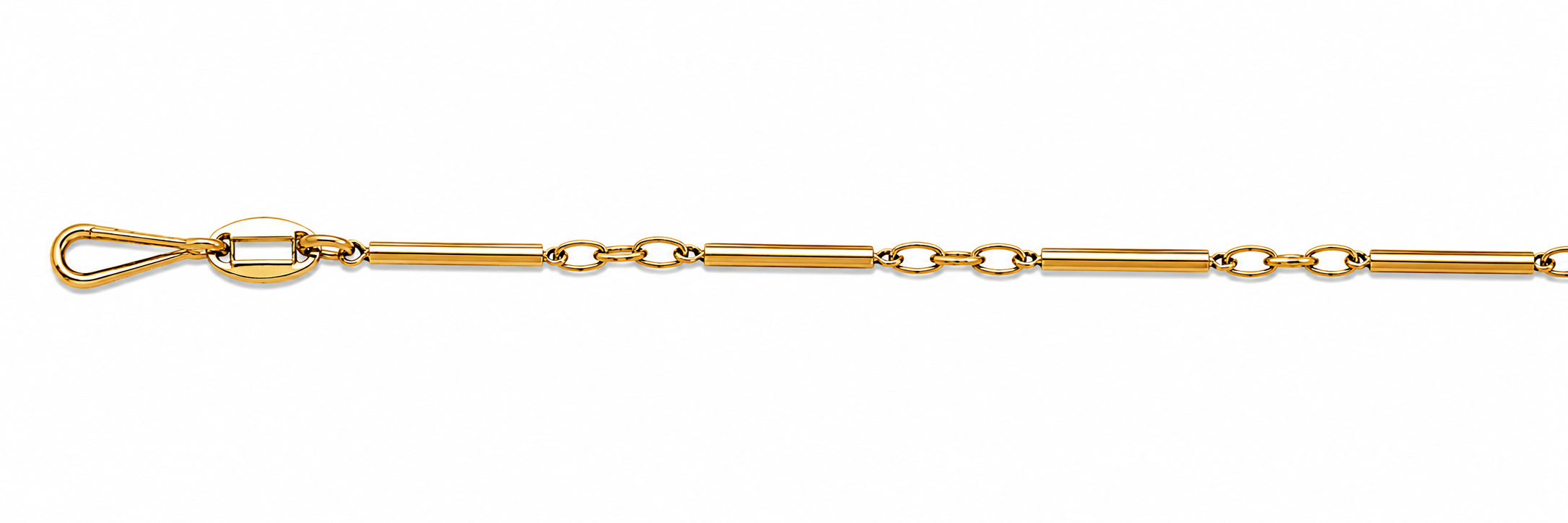 Collar Oro 18K Tubo Cuadrado