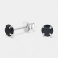 Aros plata 925 piedra onix 4mm