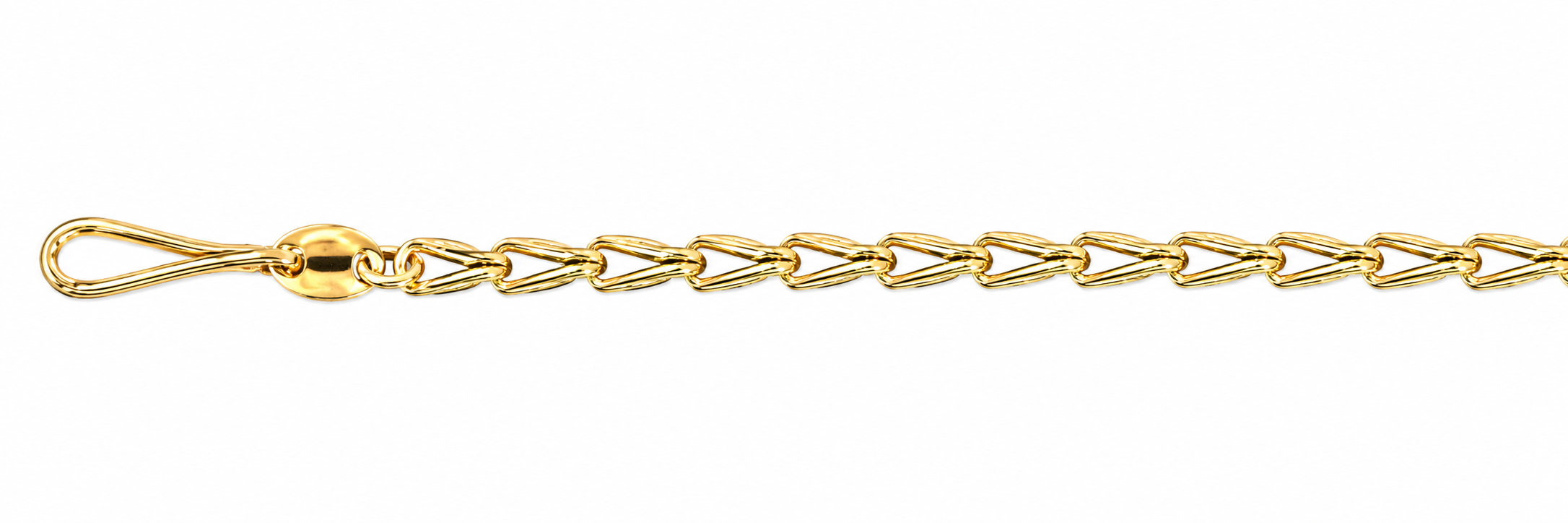 Collar Oro 18K Eslabón Doblado
