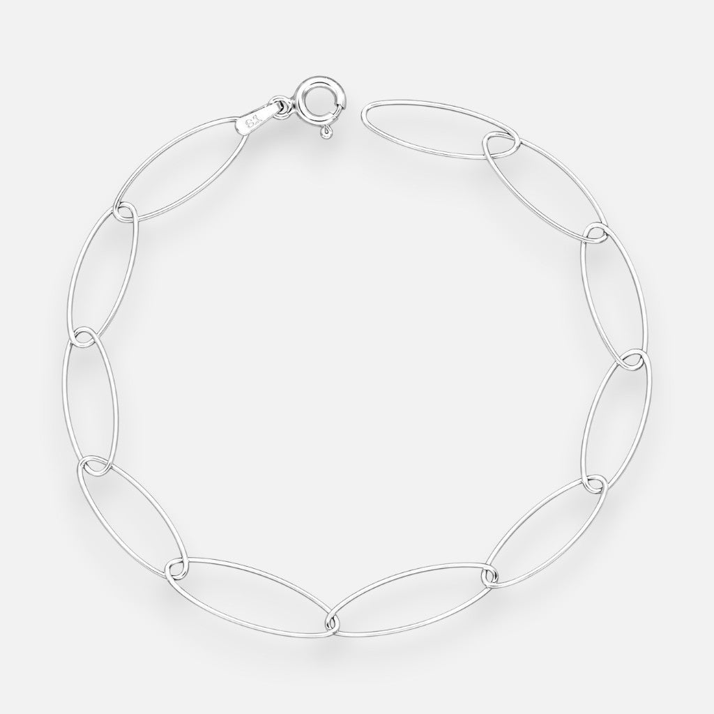 Pulsera Óvalos Entrelazados plata 925