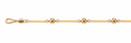 Pulsera Oro 18K Palito con Bolitas