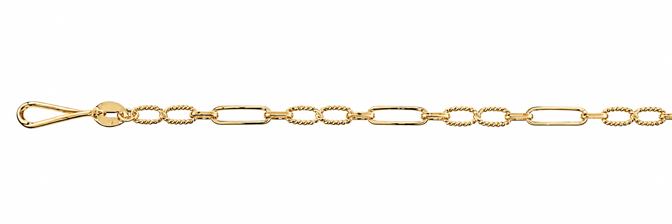 Pulsera Oro 18K Eslabón Corto y Largo