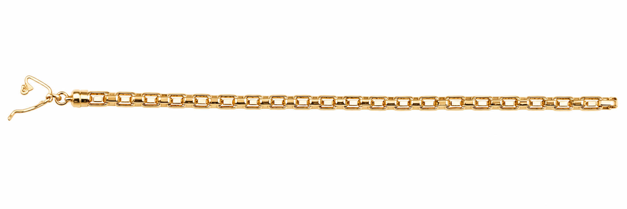 Pulsera Oro 18K Eslabón Estampado Italiano