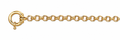 Collar Oro 18K Eslabón Circular con Broche Timón