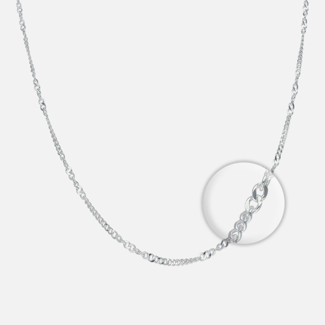 Cadena Grumet Martillada plata 925