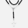 Rosario Virgen de los Rayos Milagrosa piedras ónix plata 925