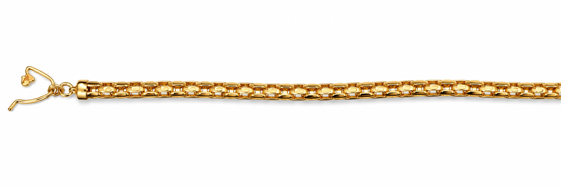 Collar Oro 18K Eslabón Estampado Italiano