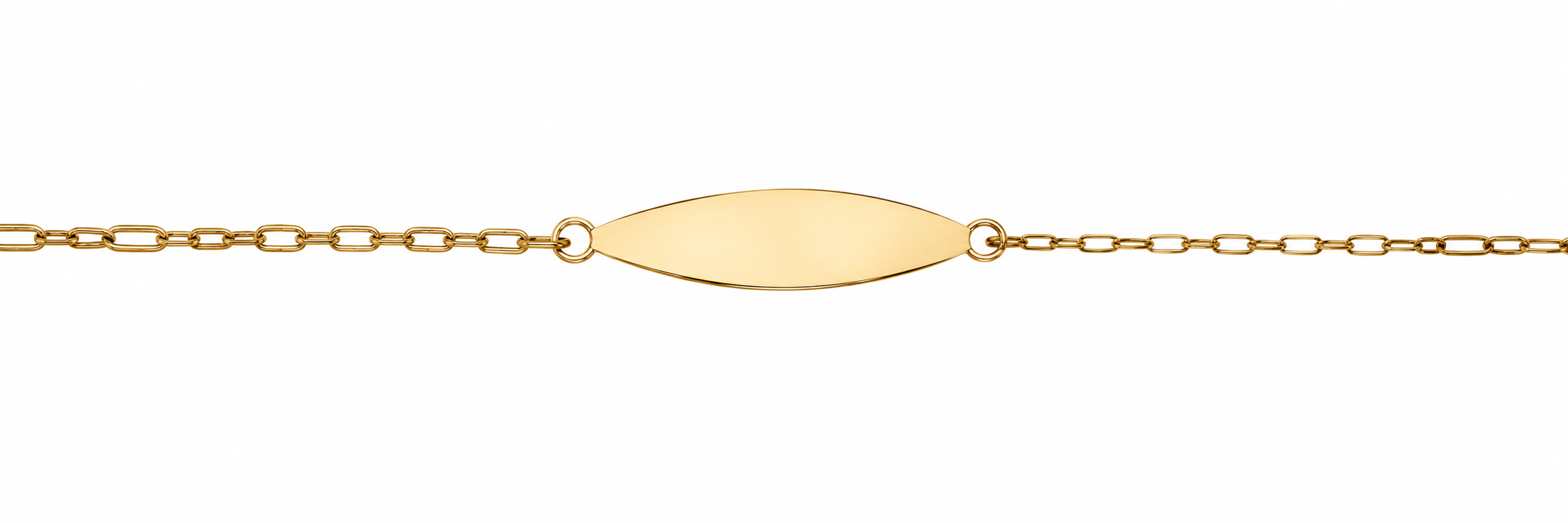Pulsera Oro 18K Identificación Cadena