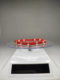 Pulsera hilo rojo con 14 balines de oro 18k ajustable hombre