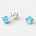 Aros plata 925 agua marina 4mm