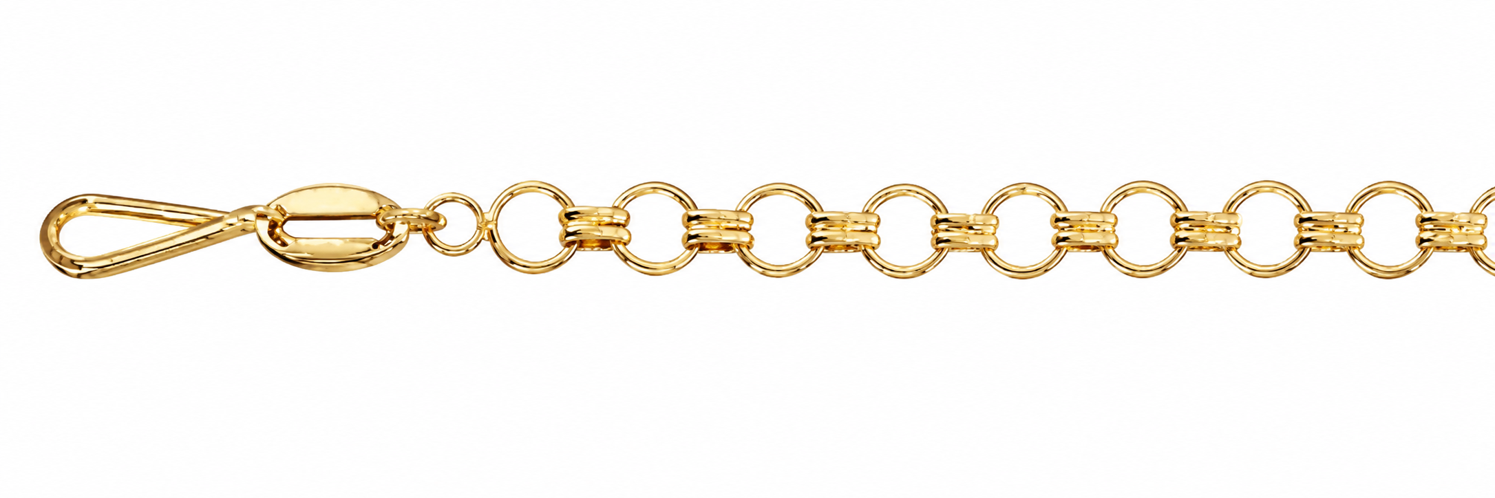 Collar Oro 18K Eslabón Anillo