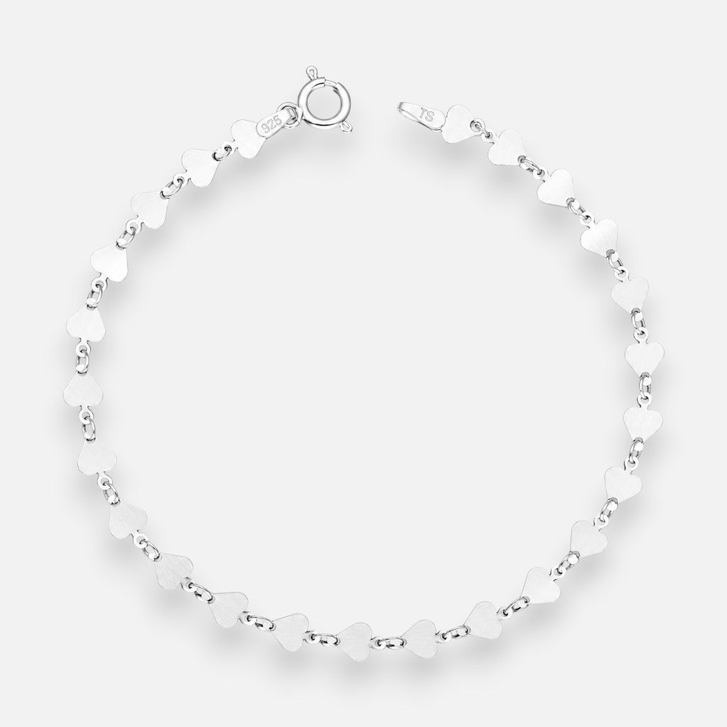 Pulsera Corazones plata 925