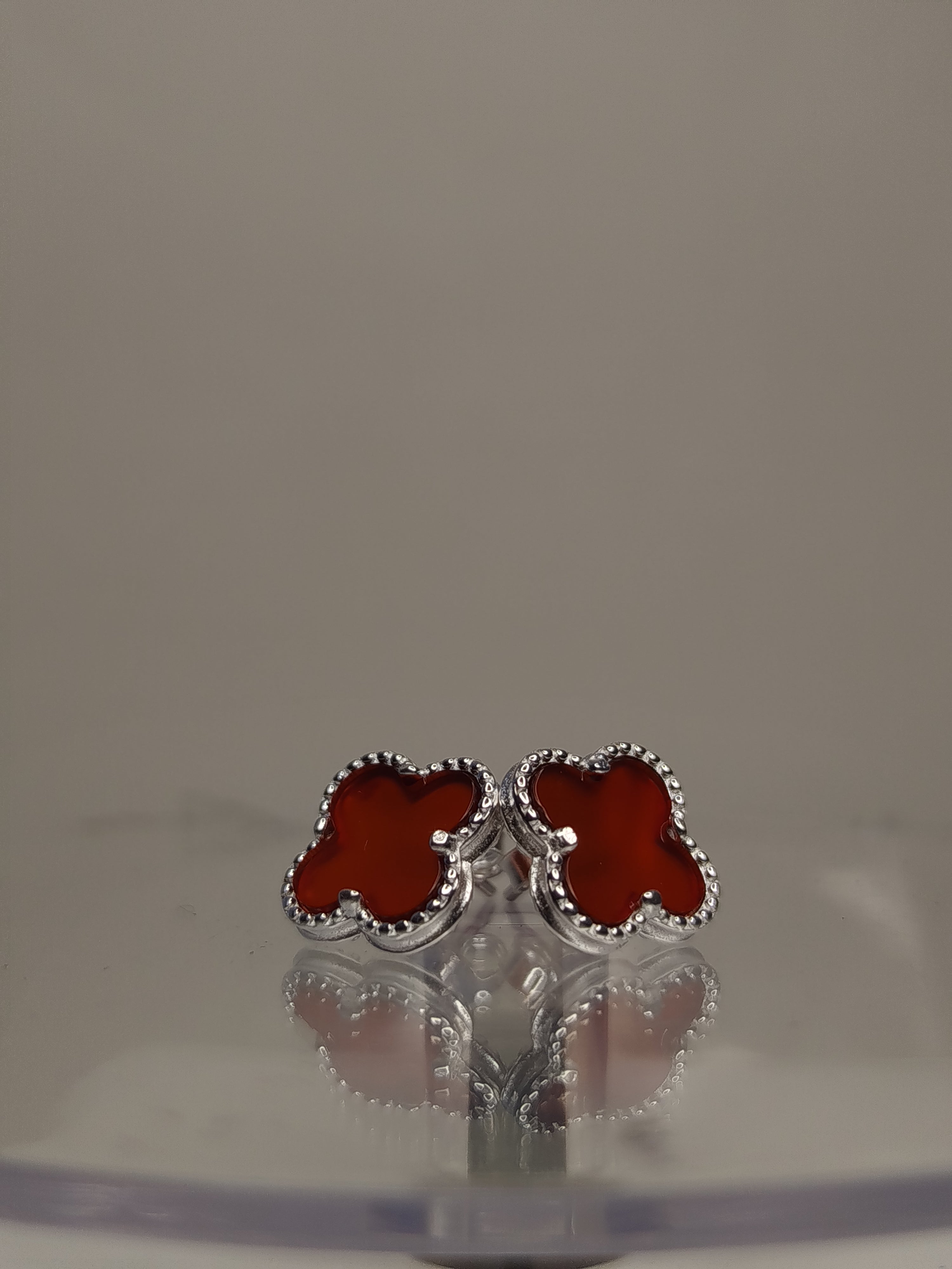 Aros de plata trébol 925