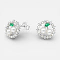 Aros plata 925 perlas cerezas