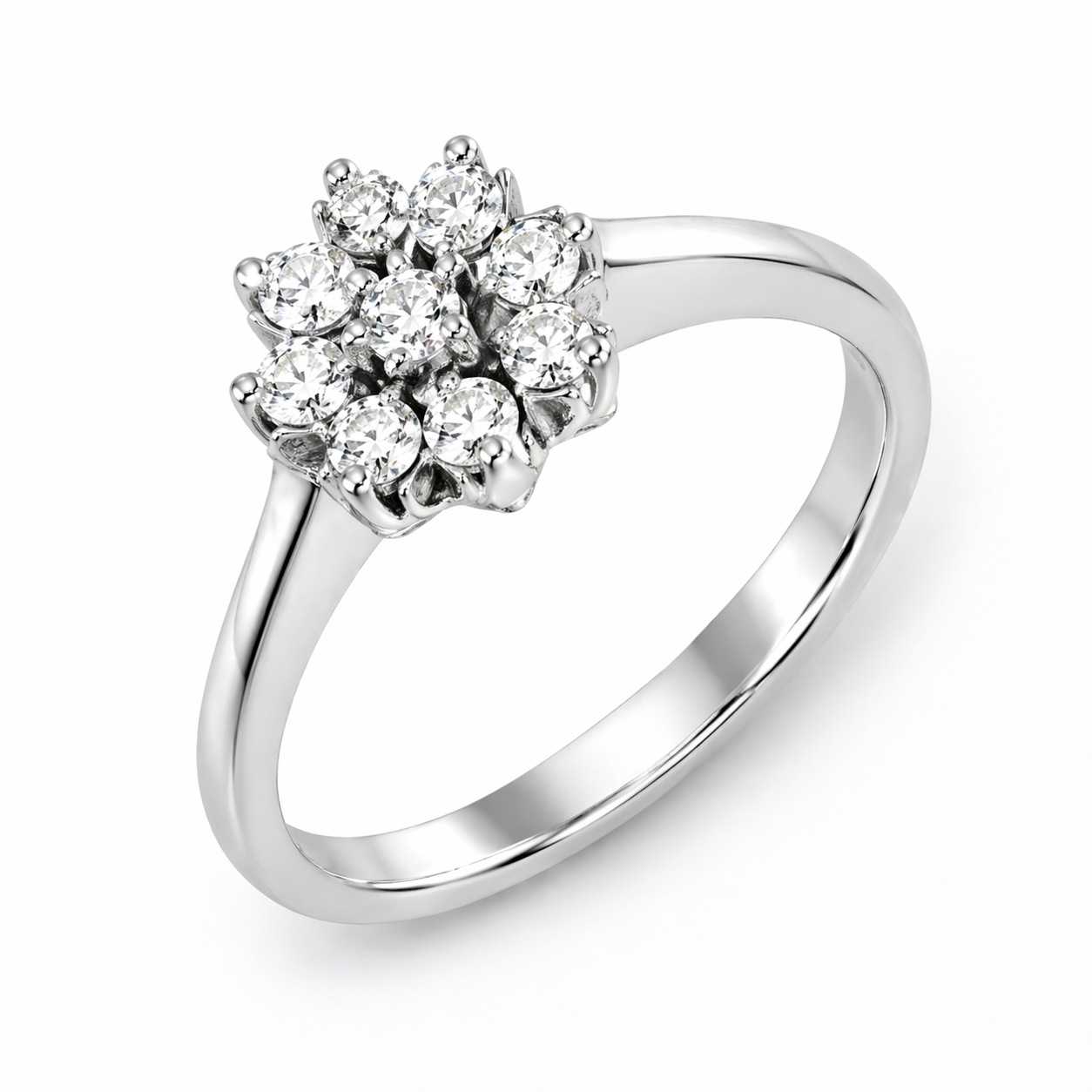 Anillo de Compromiso Oro Blanco 18K