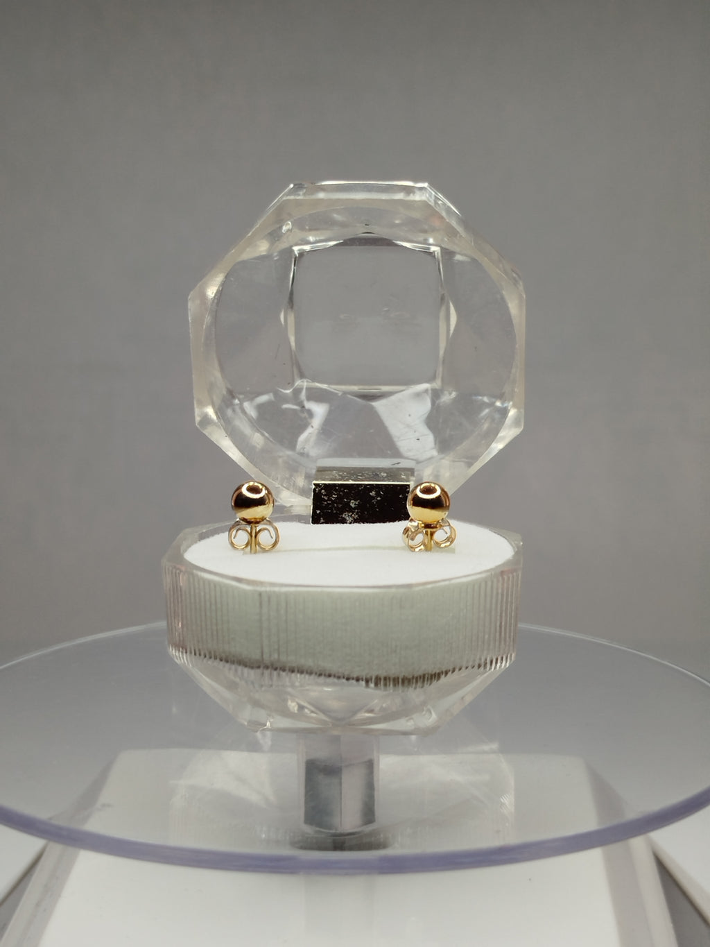 Aros bolitas de oro 14k hombre