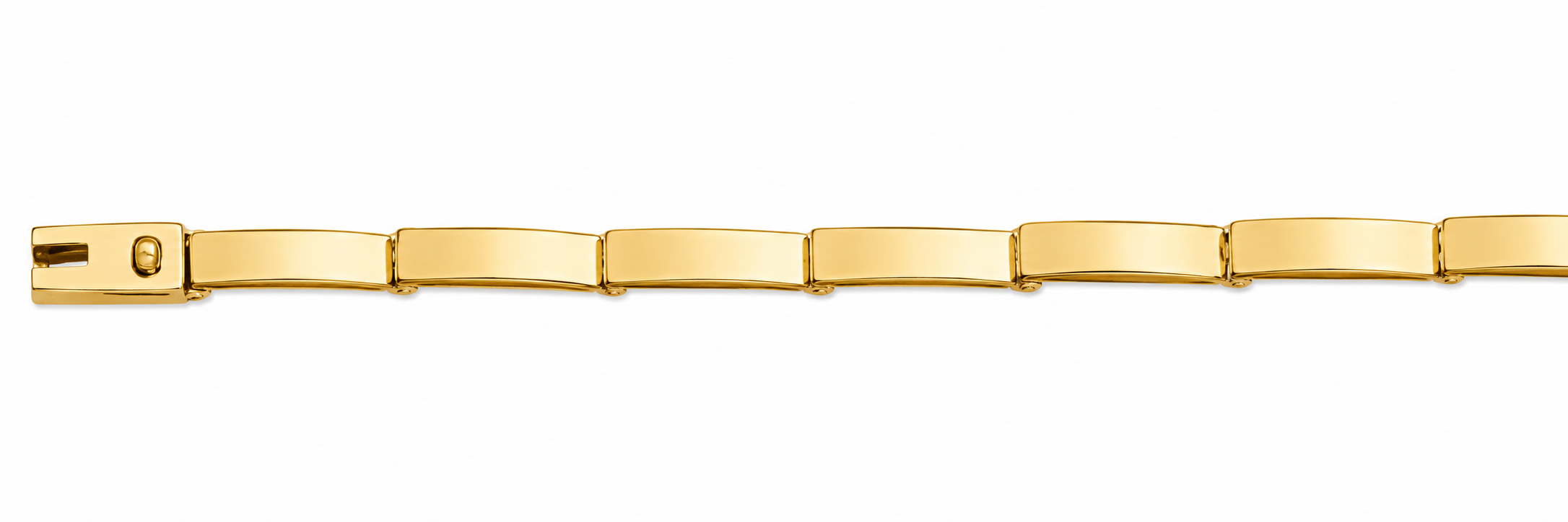Collar Oro 18K Chapas Rectangulares