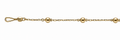 Collar Oro 18K Eslabón Torcido con Bolitas
