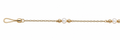 Collar Oro 18K Cadena con Perlas y Bolitas