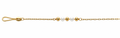 Collar Oro 18K Cadena con Perlas de Río y Bolitas