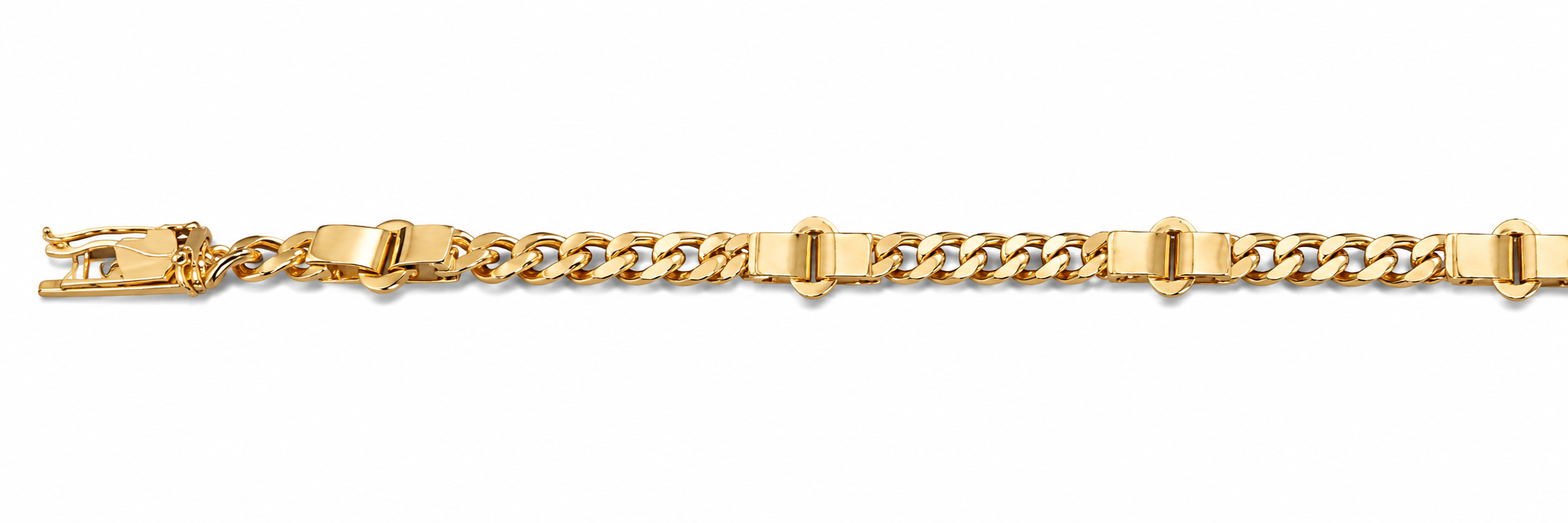 Collar Oro 18K Eslabón Perro con Hebilla