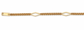 Collar Oro 18K Turbillón Inglés con Rombos