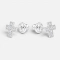 Aros plata 925 con tope cruz 7mm