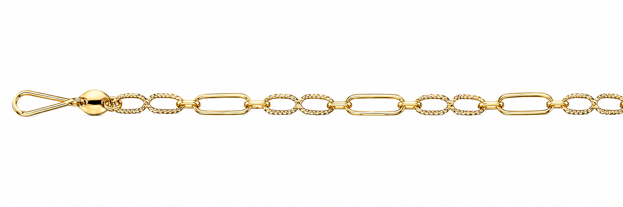 Collar Oro 18K Eslabón Corto y Largo