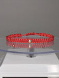 Pulsera hilo rojo oro 18k 3 bolitas mujer ajustable protección