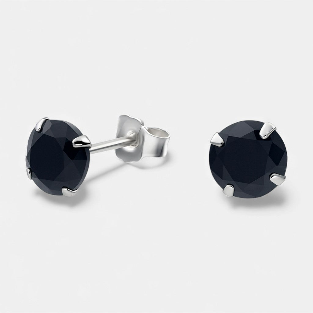 Aros plata 925 piedra onix 6mm