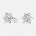 Aros pistilo plata 925 strass 8mm