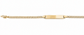 Pulsera Oro 18K Identificación Estilo Perro 18 cm