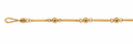 Collar Oro 18K Palito con Bolitas