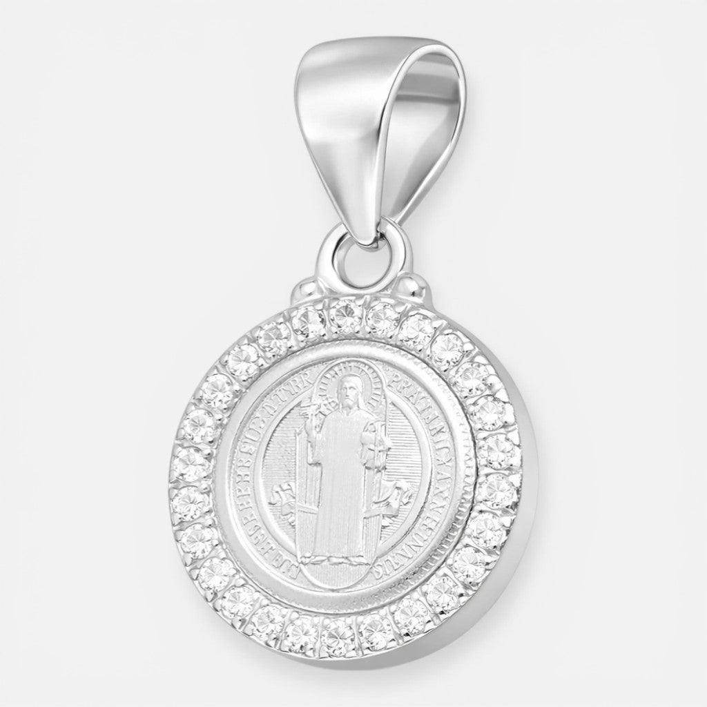 Colgante San Benito Abad Circones plata 925