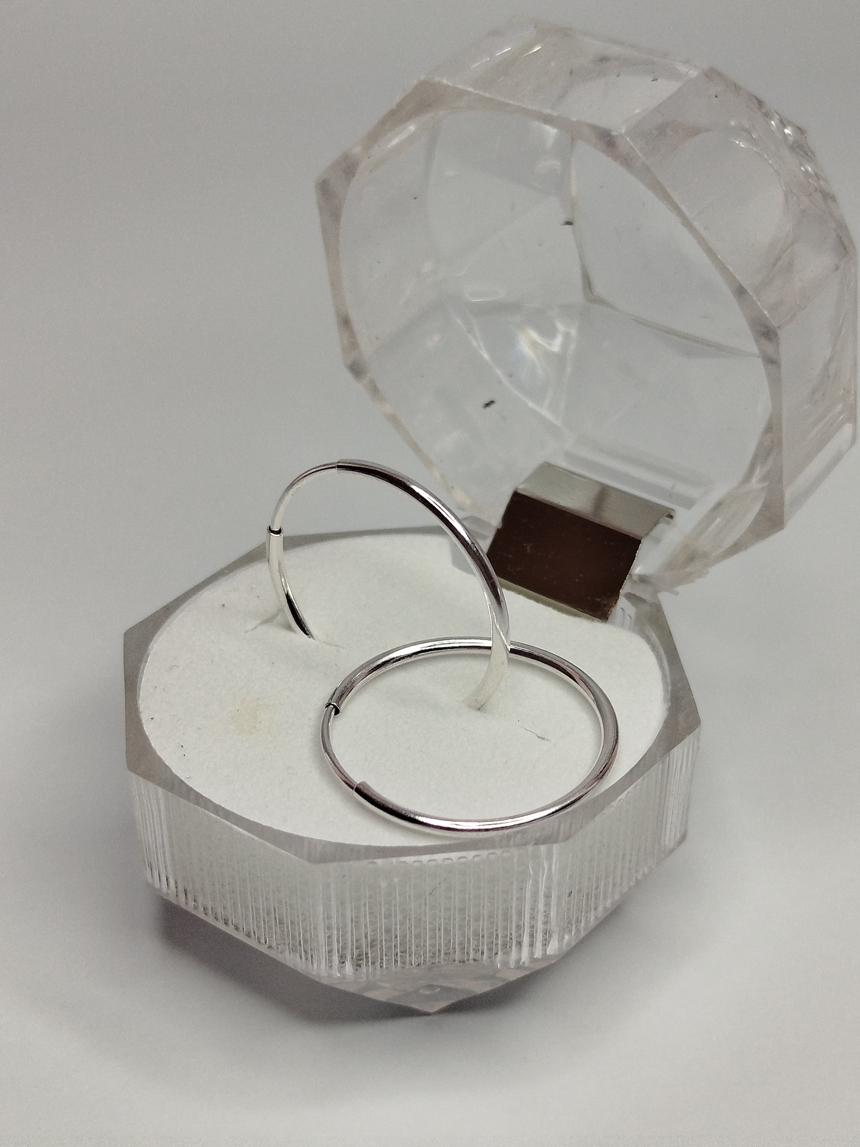 Aros tubos de plata 925 mujer
