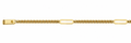 Pulsera Oro 18K Turbillón Inglés con Rectángulos